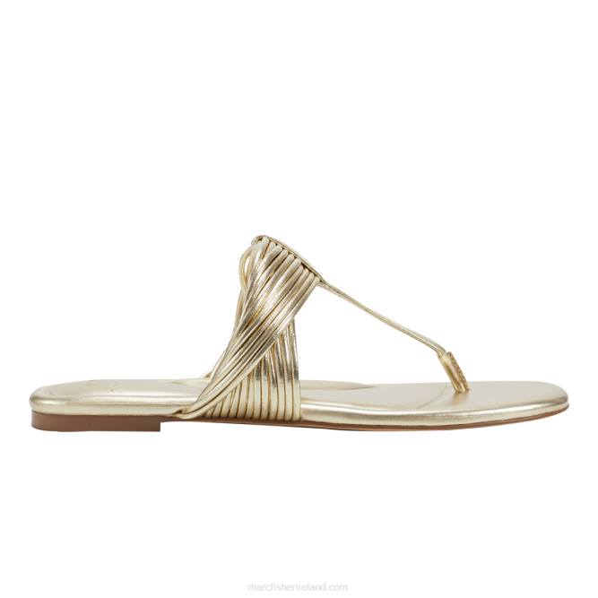 Gold Tanya Flat Sandal Marc Fisher Women L2XH284