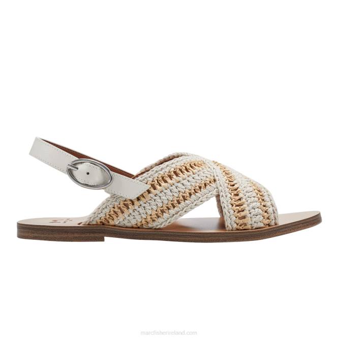 Ivory Lonnie Slingback Flat Sandal Marc Fisher Women L2XH289