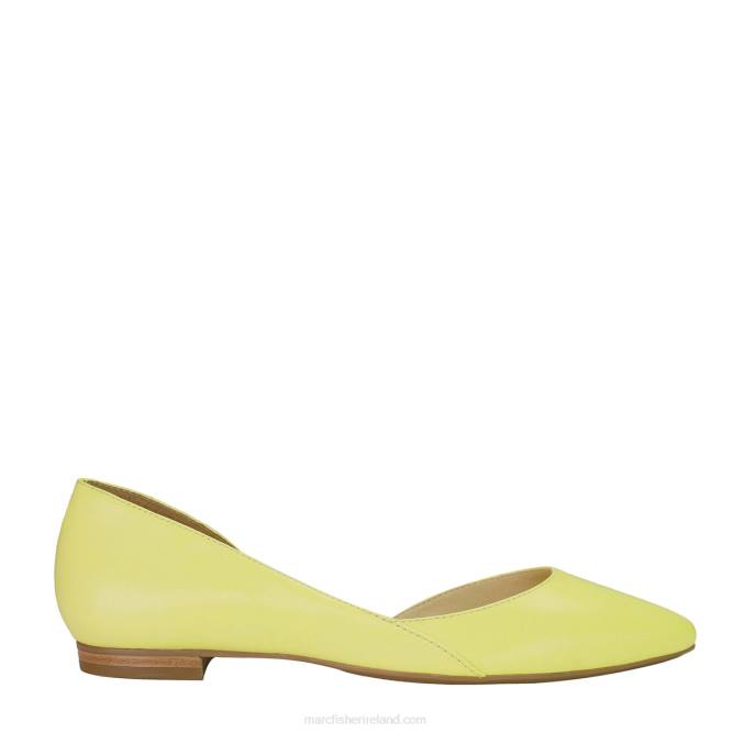 Lemon Leather Sunny D'Orsay Flat Marc Fisher Women L2XH317