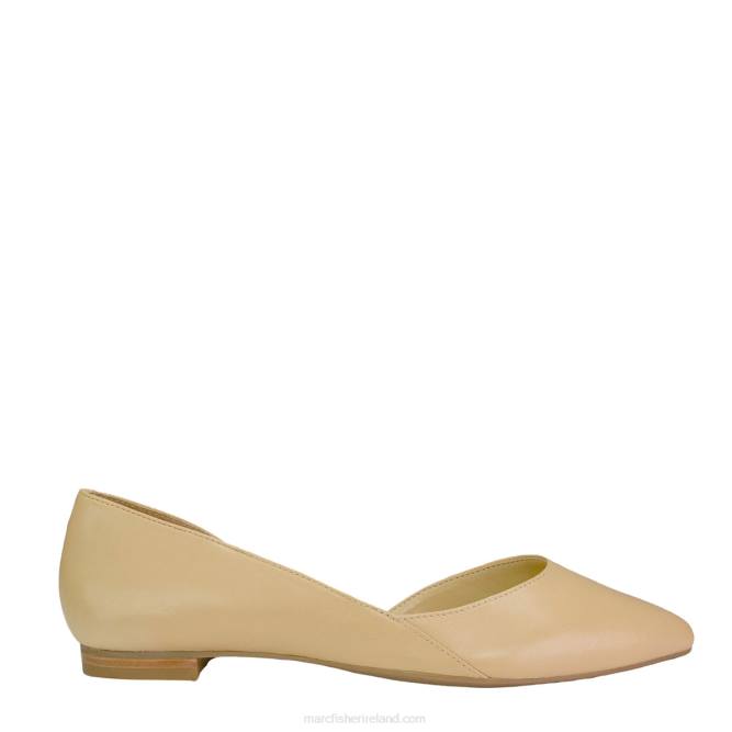 Light Sand Leather Sunny D'Orsay Flat Marc Fisher Women L2XH298