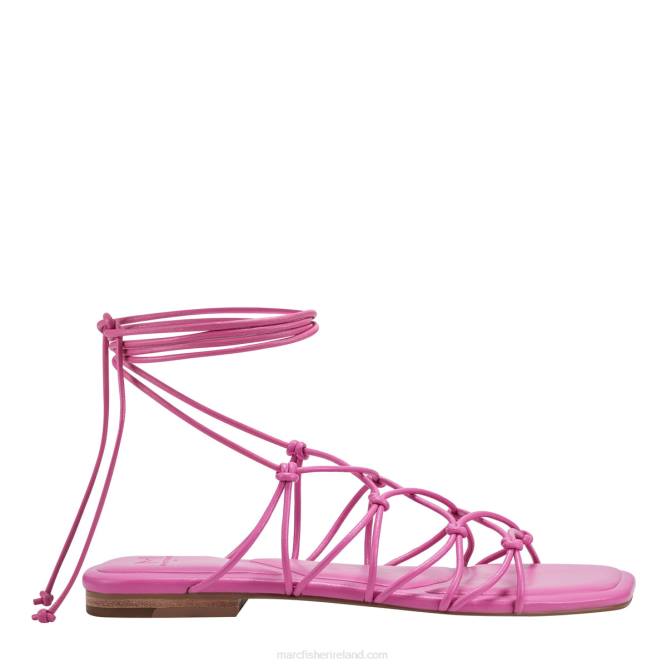 Magenta Monnie Ankle Wrap Flat Sandal Marc Fisher Women L2XH273