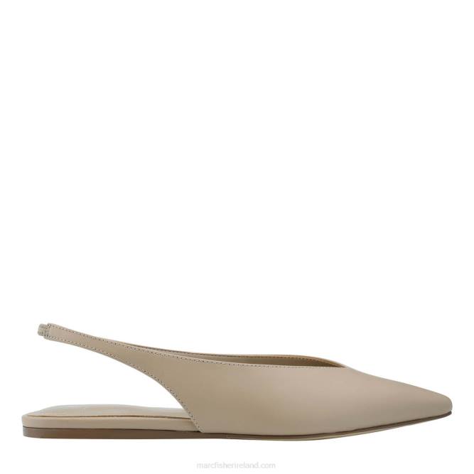Natural Leather Graceful Pointy Toe Flat Marc Fisher Women L2XH313