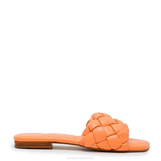 Orange Leather Marisol Slide Sandal Marc Fisher Women L2XH330