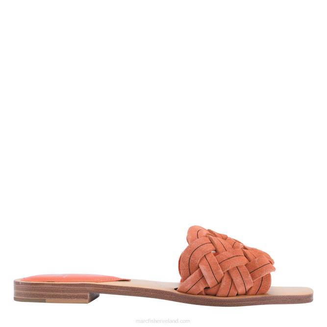 Red Suede Rebecca Flat Slide Marc Fisher Women L2XH323