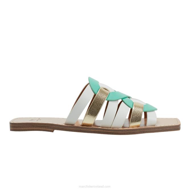 White Kimiko Flat Sandal Marc Fisher Women L2XH306