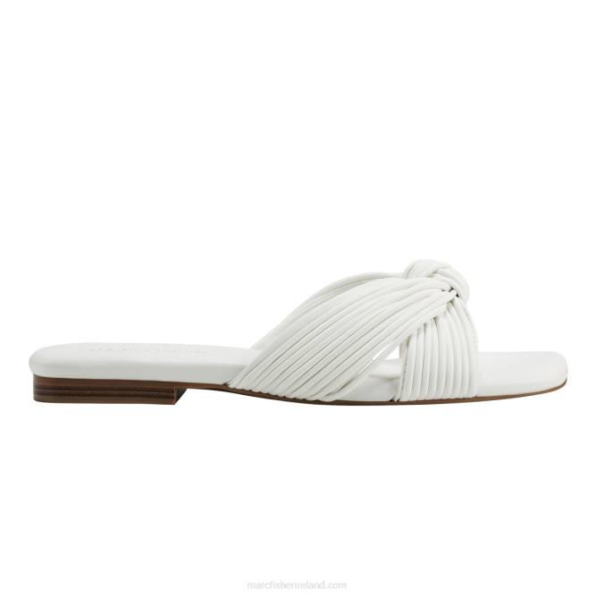White Laury Flat Sandal Marc Fisher Women L2XH305
