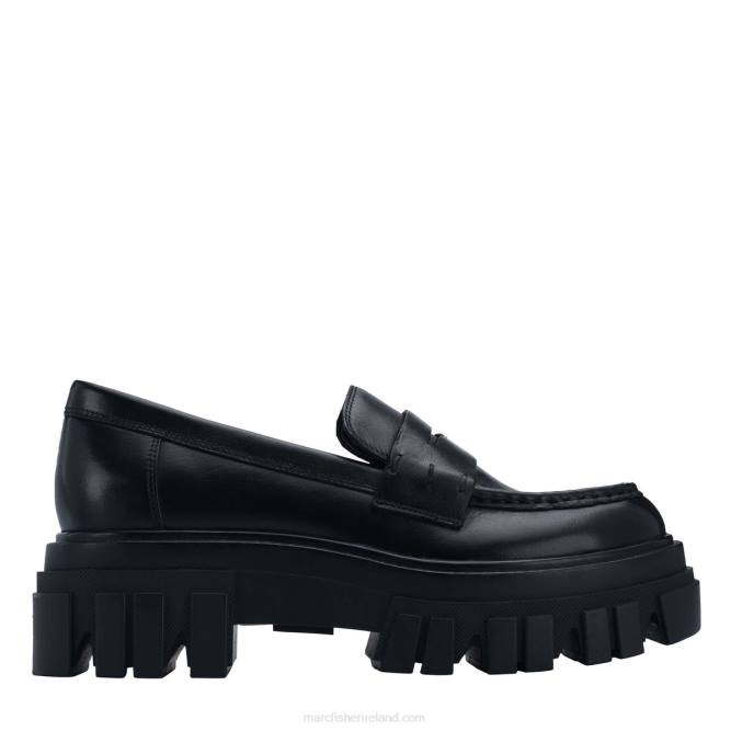 Black Leather Morris Lugsole Loafer Marc Fisher Women L2XH449