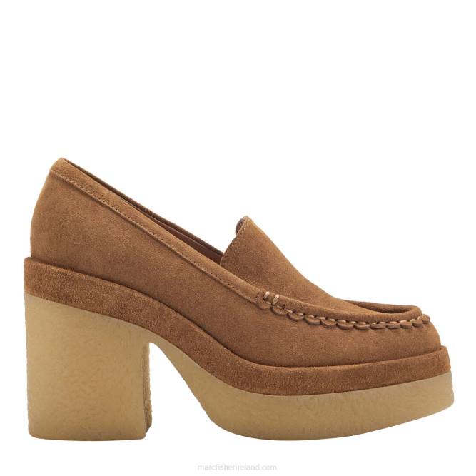 Brown Suede Lina Heeled Loafer Marc Fisher Women L2XH433
