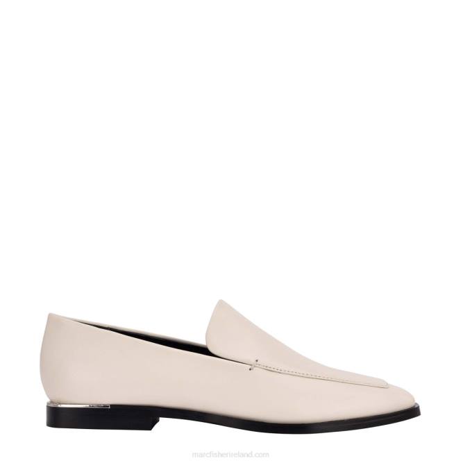 Chic Cream Leather Hemmy Loafer Marc Fisher Women L2XH439