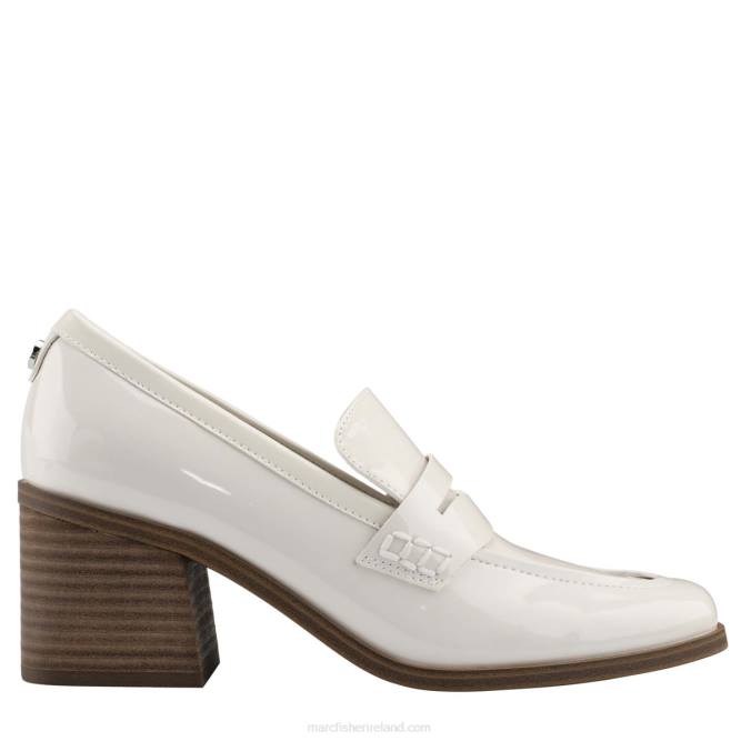 Chic Cream Patent Kchris Heeled Loafer Marc Fisher Women L2XH441