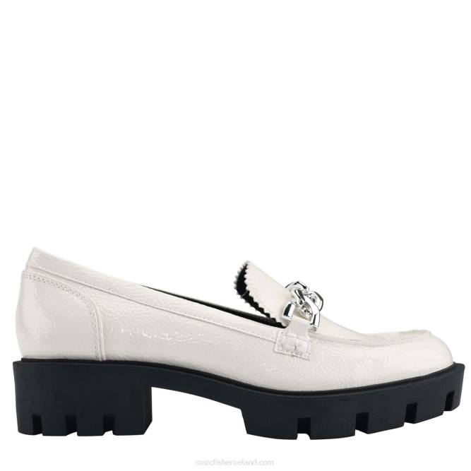 Chic Cream Patent Louanz Lugsole Loafer Marc Fisher Women L2XH438
