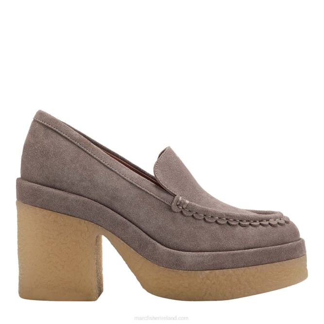 Medium Natural Suede Lina Heeled Loafer Marc Fisher Women L2XH432
