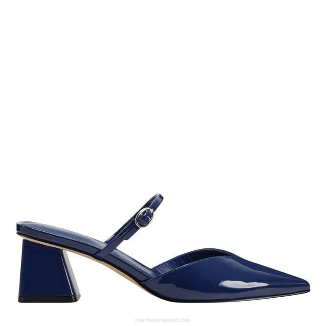 Blue Patent Lakey Heeled Mule Marc Fisher Women L2XH448