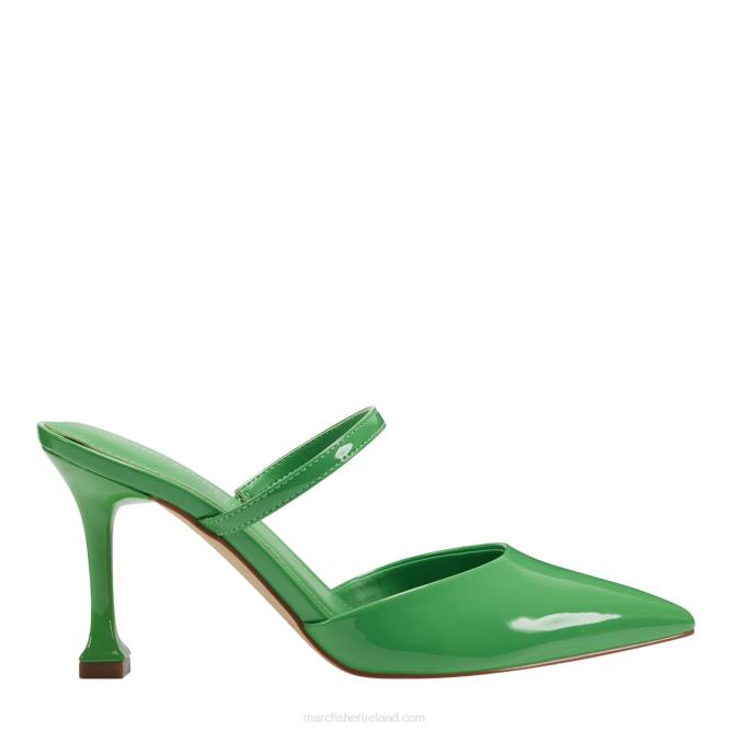 Green Patent Hadais Heeled Mule Marc Fisher Women L2XH502