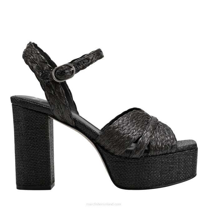Black Chela Slingback Platform Sandal Marc Fisher Women L2XH551
