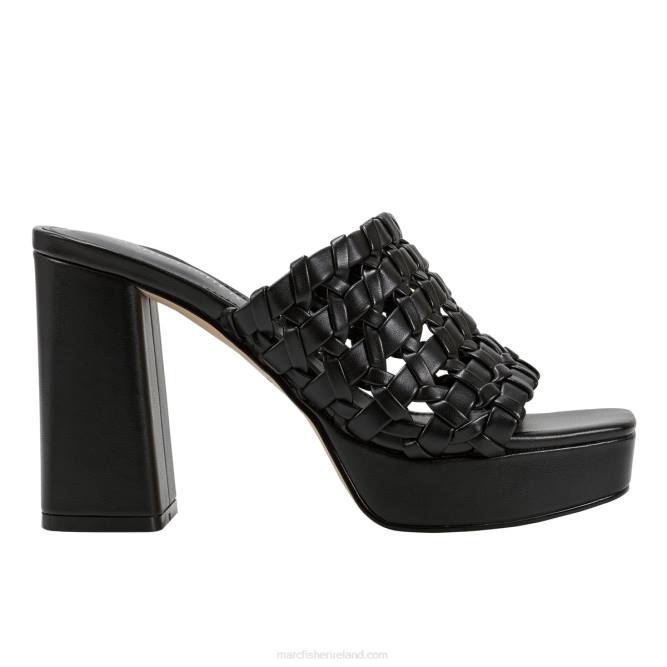 Black Gervasi Platform Slide Sandal Marc Fisher Women L2XH562