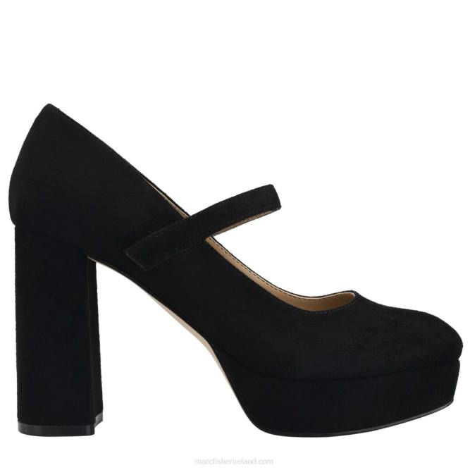 Black Suede Nicoly Platform Mary Jane Pump Marc Fisher Women L2XH590