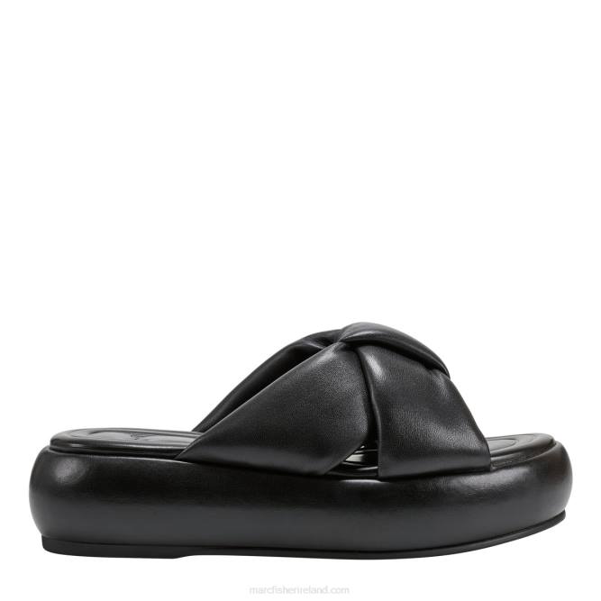 Black Vayle Platform Slide Sandal Marc Fisher Women L2XH553