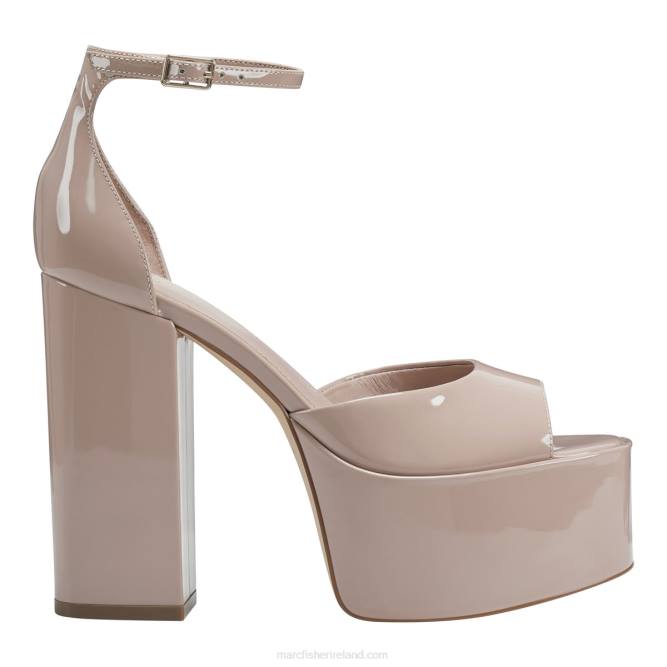 Blush Patent Leather Della Platform Sandal Marc Fisher Women L2XH576