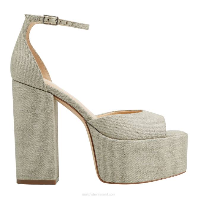 Gold Metallic Della Platform Sandal Marc Fisher Women L2XH581