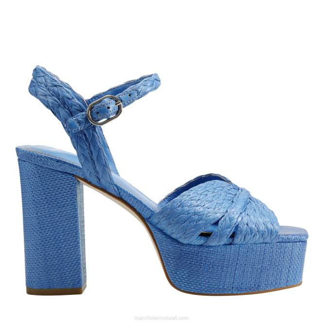 Medium Blue Chela Slingback Platform Sandal Marc Fisher Women L2XH550
