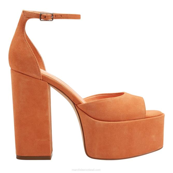 Orange Della Platform Sandal Marc Fisher Women L2XH575