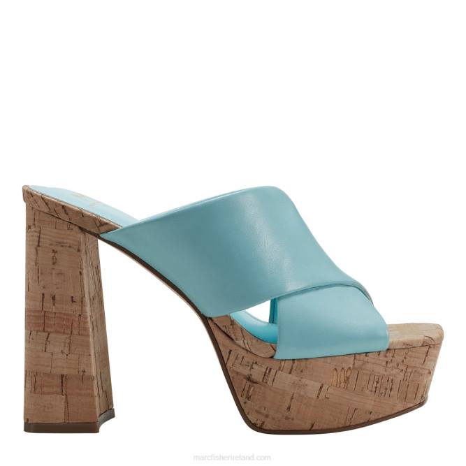 Turquoise Farlow Platform Slide Sandal Marc Fisher Women L2XH578