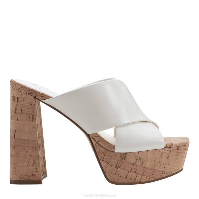 White Farlow Platform Slide Sandal Marc Fisher Women L2XH564