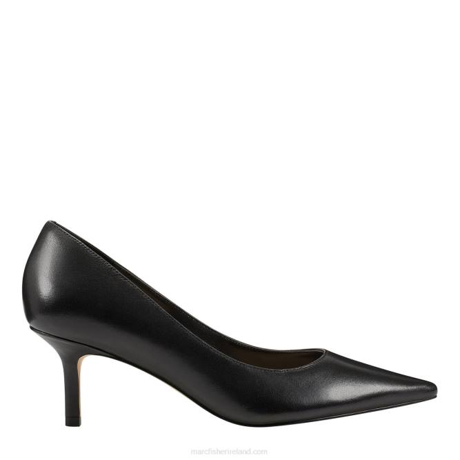 Black Leather Alola Pump Marc Fisher Women L2XH606