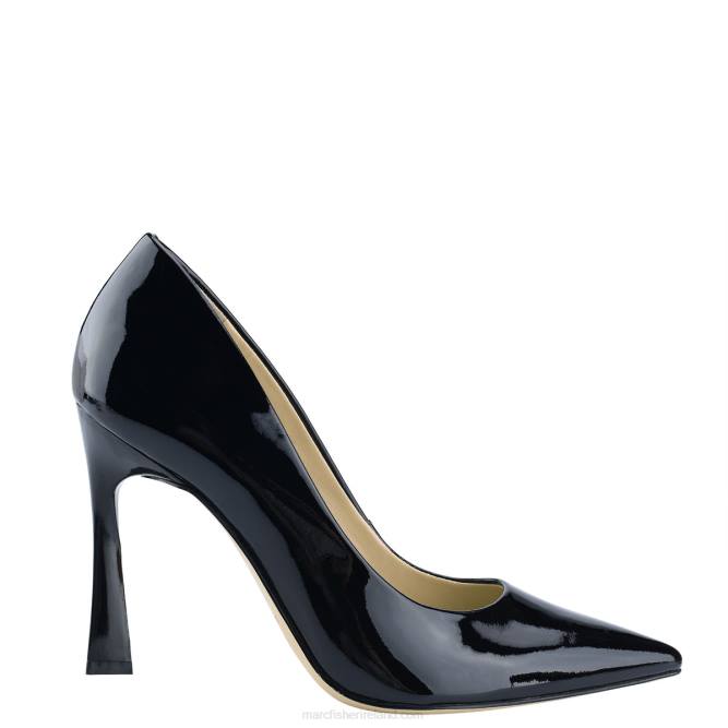 Black Patent Leather Sassie Heeled Pump Marc Fisher Women L2XH627