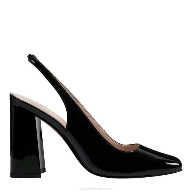 Black Patent Onna Slingback Heel Marc Fisher Women L2XH383