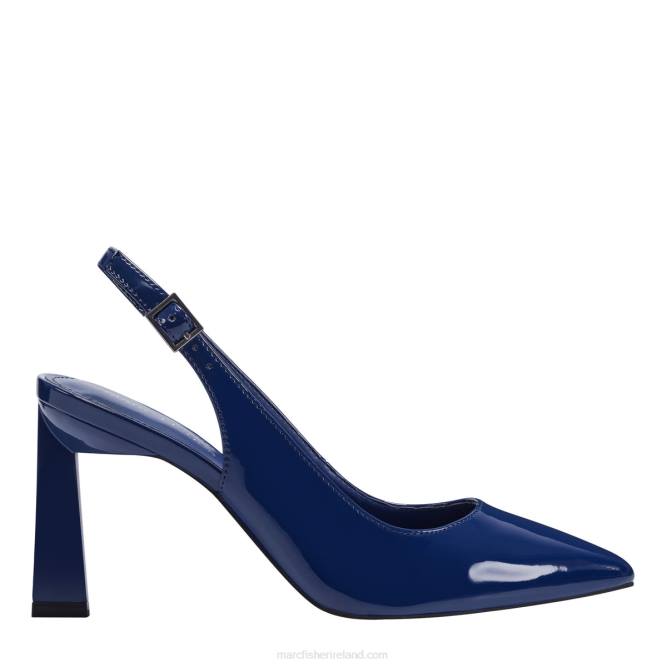 French Blue Patent Sannek Slingback Pump Marc Fisher Women L2XH618