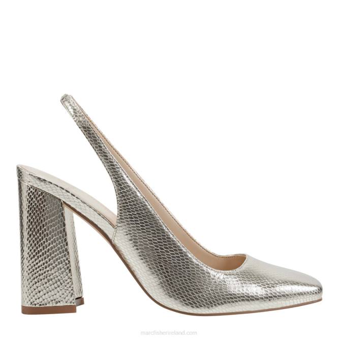 Gold Snake Print Onna Slingback Heel Marc Fisher Women L2XH397