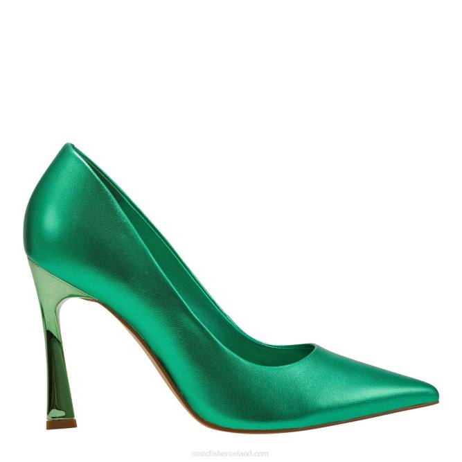 Green Leather Sassie Heeled Pump Marc Fisher Women L2XH675