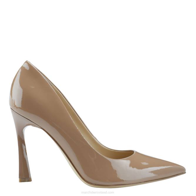 Natural Patent Leather Sassie Heeled Pump Marc Fisher Women L2XH626