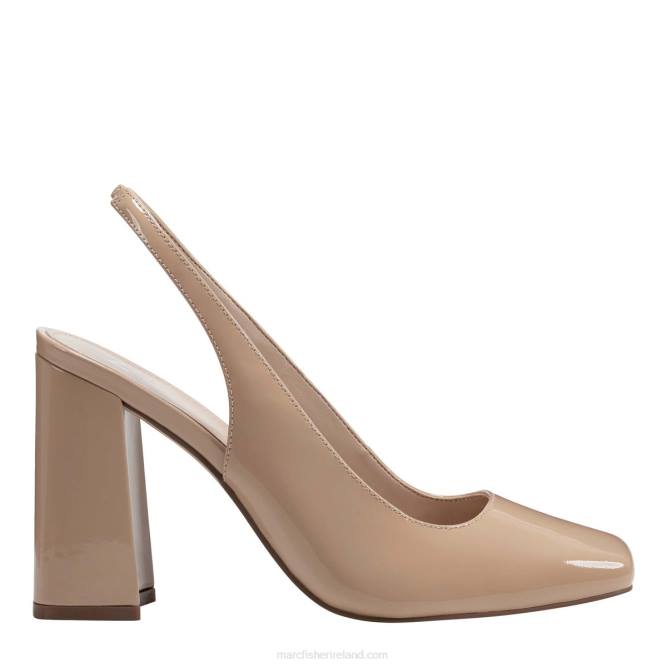 Natural Patent Onna Slingback Heel Marc Fisher Women L2XH388