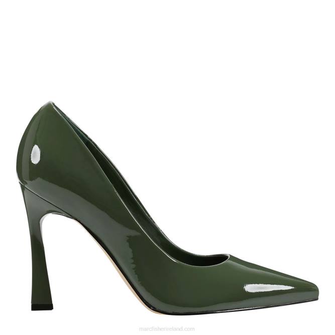 Olive Patent Leather Sassie Heeled Pump Marc Fisher Women L2XH689