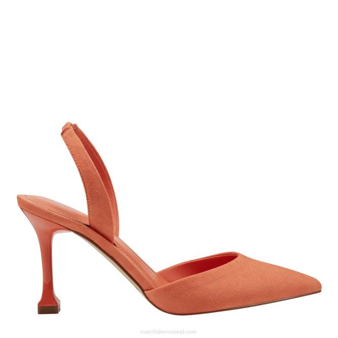 Orange Suede Hadya Slingback Pump Marc Fisher Women L2XH662