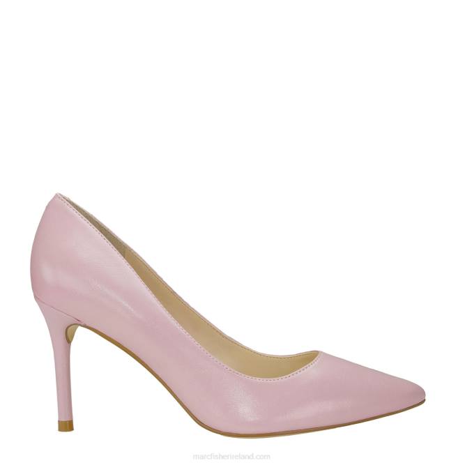 Pink Metallic Leather Salley Pointy Toe Pump Marc Fisher Women L2XH672
