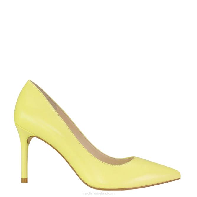 Yellow Leather Salley Pointy Toe Pump Marc Fisher Women L2XH664