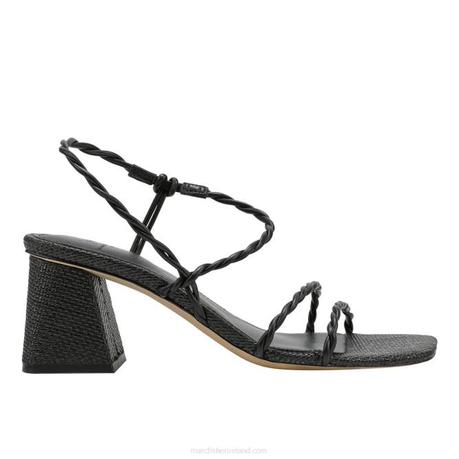 Black Carys Block Heel Sandal Marc Fisher Women L2XH345