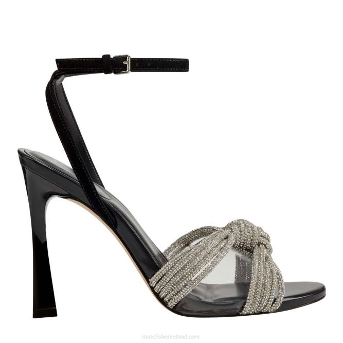 Black Crystal Canellie Heeled Sandal Marc Fisher Women L2XH399