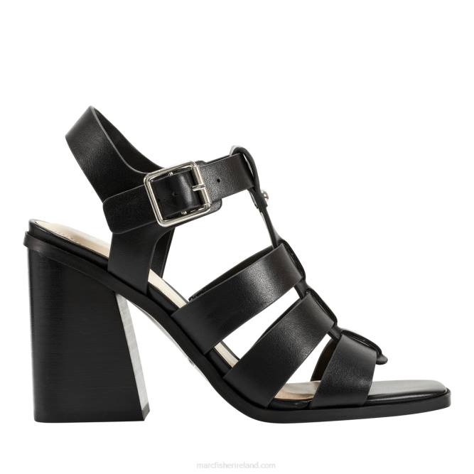 Black Fynlee Block Heel Sandal Marc Fisher Women L2XH370
