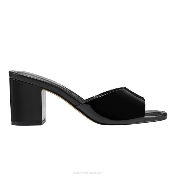 Black Fynn Block Heel Sandal Marc Fisher Women L2XH478