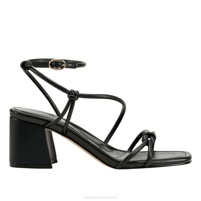 Black Gurion Block Heel Sandal Marc Fisher Women L2XH335