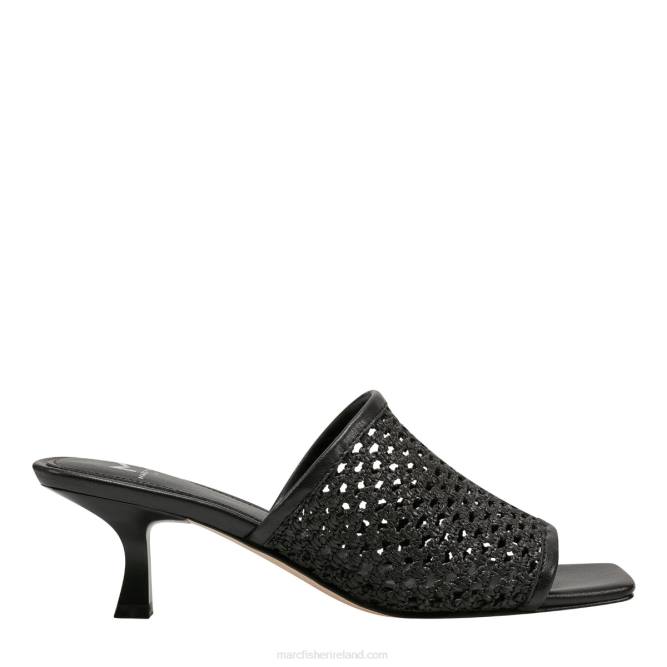 Black Juliette Heeled Slide Sandal Marc Fisher Women L2XH474