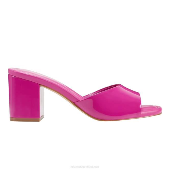 Dark Pink Fynn Block Heel Sandal Marc Fisher Women L2XH471