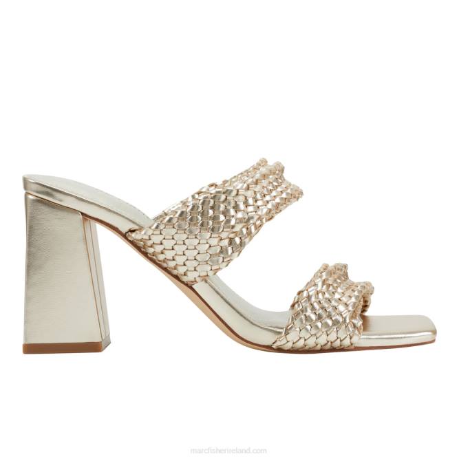 Gold Iridescent Eloria Tailored Dress Sandals Marc Fisher Women L2XH366