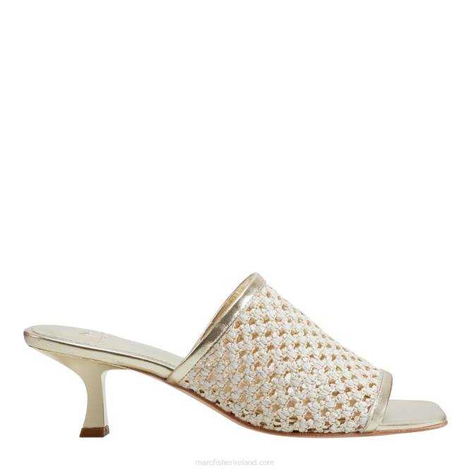 Gold Juliette Heeled Slide Sandal Marc Fisher Women L2XH491