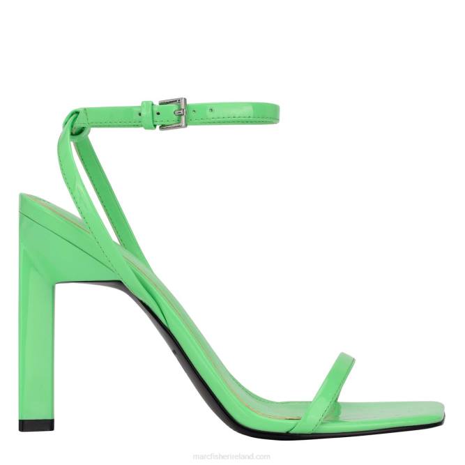 Green Leather Arthur Strappy Heeled Sandal Marc Fisher Women L2XH415